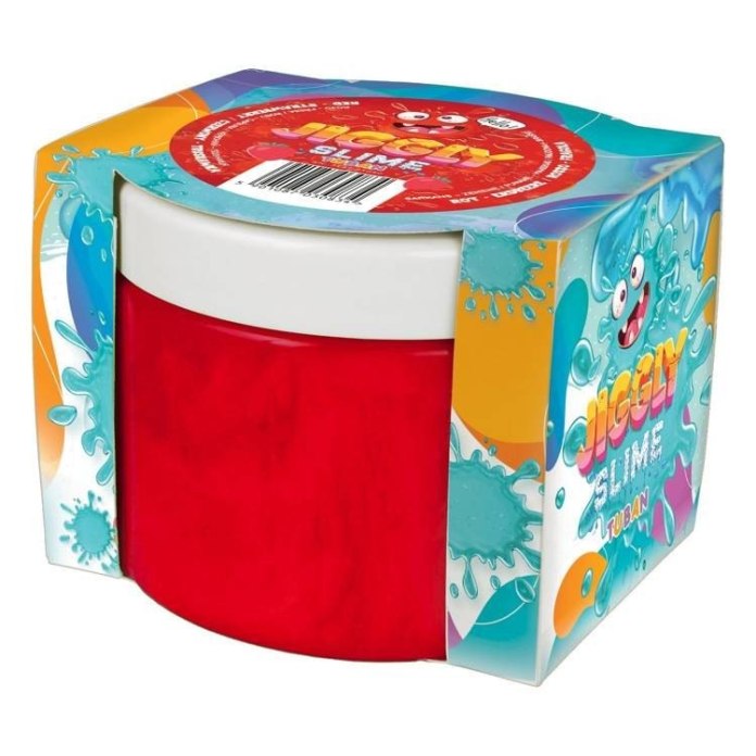Gotowe slime w pudełku do kupienia - czerwone 500g - Tuban